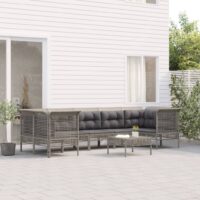 Loungesæt Til Haven 8 Dele Med Hynder Polyrattan – 8