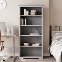 Bogreol Bodo 5 Hylder 82x40x173 Cm Massivt Fyrretræ - Grå