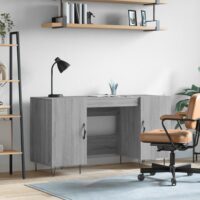 Skrivebord 140x50x75 Cm Konstrueret Træ – Grå sonoma-eg