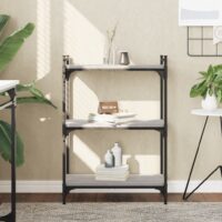 Bogreol 4 Hylder 40X30X Konstrueret Træ Grå Sonoma-Eg - 60 cm / 86 cm