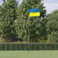 Det Ske Flag 90x150 Cm - ukraine / teleskopisk 5,55 m