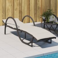 Liggestol Med Hynde 60x199x42 Cm Polyrattan – 1 / Sort
