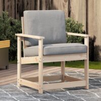 Havestol 62x56x77 Cm Massivt Fyrretræ – Fyrretræ naturlig