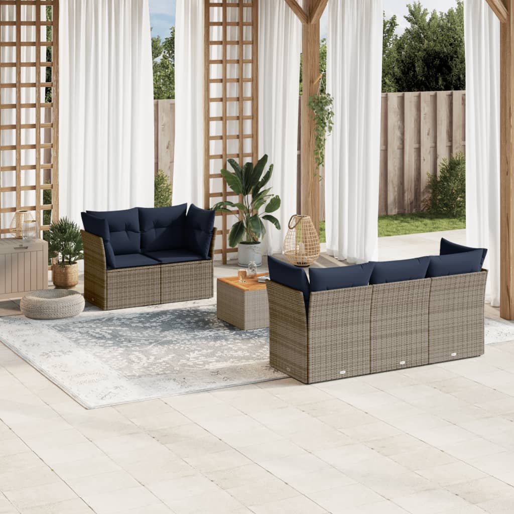 Sofasæt Til Haven 6 Dele Med Hynder Polyrattan