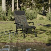 Fiskestol Med Armlæn Foldbar - Camouflage