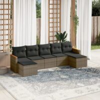 Sofasæt Til Haven 8 Dele Med Hynder Polyrattan – Grå / Uden bord