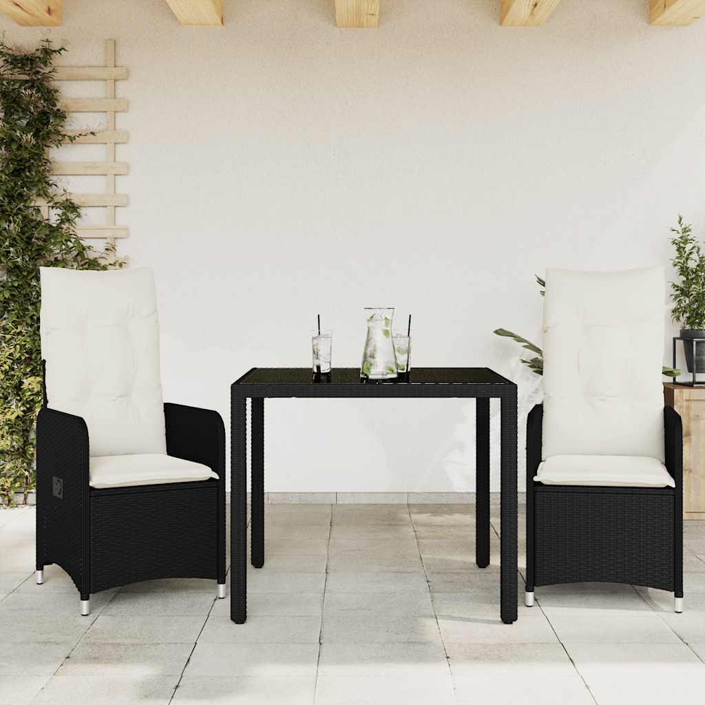 Bistrosæt Til Haven 5 Dele Med Hynder Polyrattan - 2 / Uden fodskammel / 90 x 90 x 75 cm