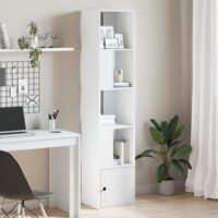 Bogreol Konstrueret Træ – 40 cm / Hvid