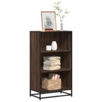 Bogreol 60X35X170,5 Cm Konstrueret Træ Etræsfarve Brun Eg – 60 cm / 107.5 cm