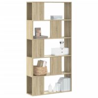 Bogreol 5 Hylder Konstrueret Træ – Sonoma-eg / 80.5 cm
