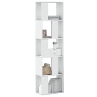 Bogreol 5 Hylder Konstrueret Træ - Hvid / 45 cm