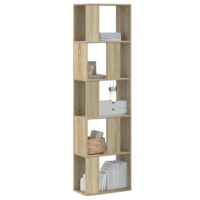 Bogreol 5 Hylder Konstrueret Træ – Sonoma-eg / 45 cm