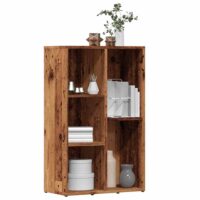 Bogreol/Skænk 50x25x80 Cm Konstrueret Træ – Gammelt træ