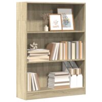 Bogreol 40 X 24 X Spånplade Sonoma-Eg - 80 cm / 109 cm