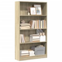 Bogreol 40 X 24 X Spånplade Sonoma-Eg – 80 cm / 143 cm