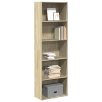 Bogreol Med 2 Hylder 40X30X76,5 Cm Konstrueret Træ Sonoma-Eg – 60 cm / 189 cm