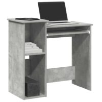 Skrivebord M. Hylder 84X40X78 Cm Konstrueret Træ – Betongrå
