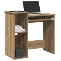 Skrivebord M. Hylder 84X40X78 Cm Konstrueret Træ – artisan eg