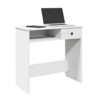 Skrivebord 80x40x75 Cm Konstrueret Træ – Hvid