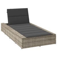 Solseng Med Flydende Hynde Polyrattan – Lysegrå
