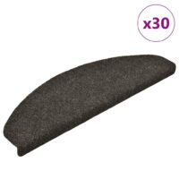 Selvklæbende Trappemåtter Tuftet Antracitgrå – 30 / 65 x 21 x 4 cm