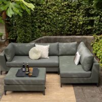 WOOOD - Sicilie Lounge Sæt, Højre, Grøn - 60x262x246 cm