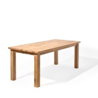 Rektangulært Sam spisebord m. lige kant – massivt egetræ, olieret (200×90)