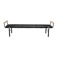 Bloomingville - Mundo Bænk, Metal/træ, Sort 50x175 cm